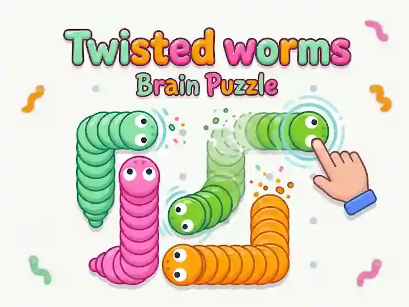 שפּיל Twisted worms Brain Puzzle אָנליין