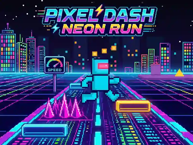 שפּיל Pixel Dash Neon Run אָנליין