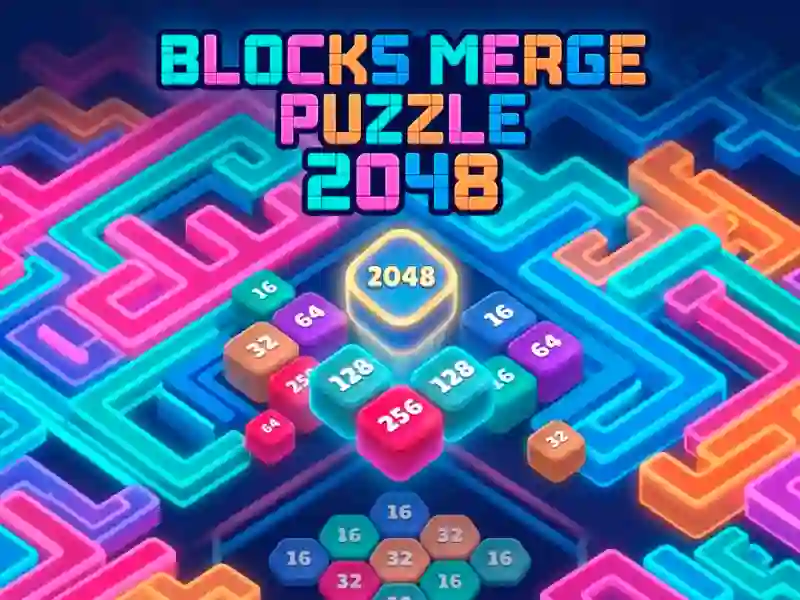 שפּיל Blocks Merge Puzzle 2048 אָנליין