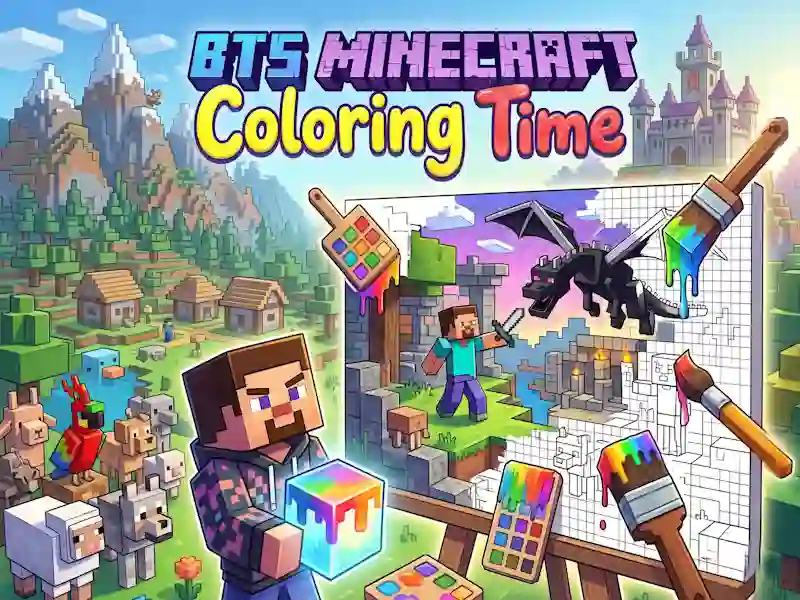 שפּיל BTS Minecraft Coloring Time אָנליין