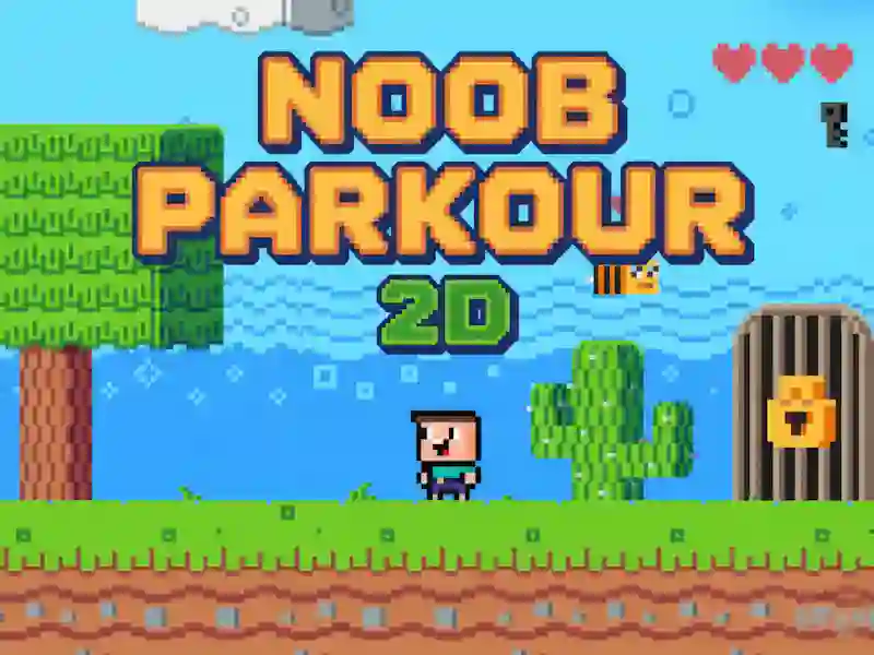 שפּיל Noob Parkour 2D אָנליין